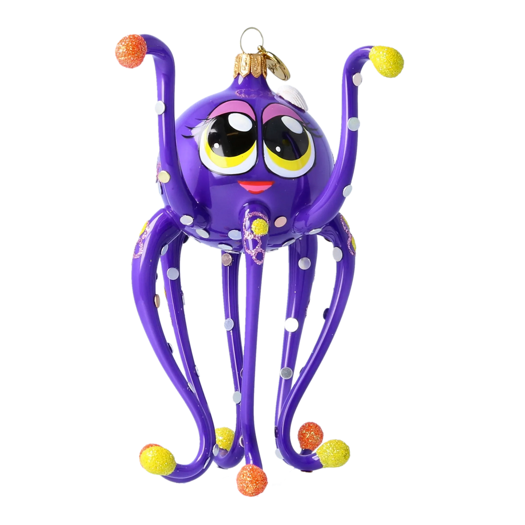Curious Indigo Nomad | Hand-Painted Glass Ornament | Blubom 2022-582