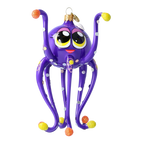 Curious Indigo Nomad | Hand-Painted Glass Ornament | Blubom 2022-582
