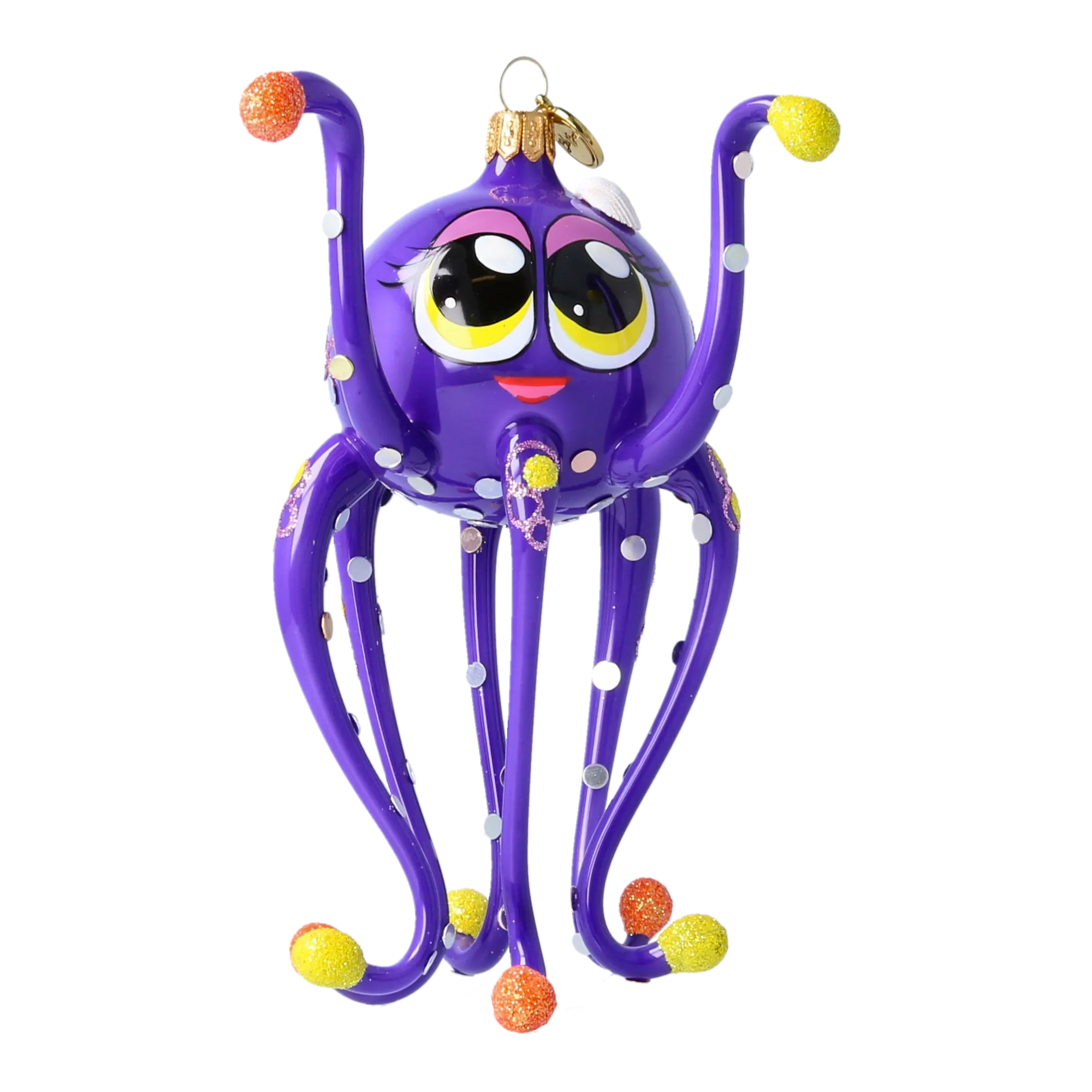 Ocean Diva Ornament  Handmade Glass Christmas ornament octopus 2022-582