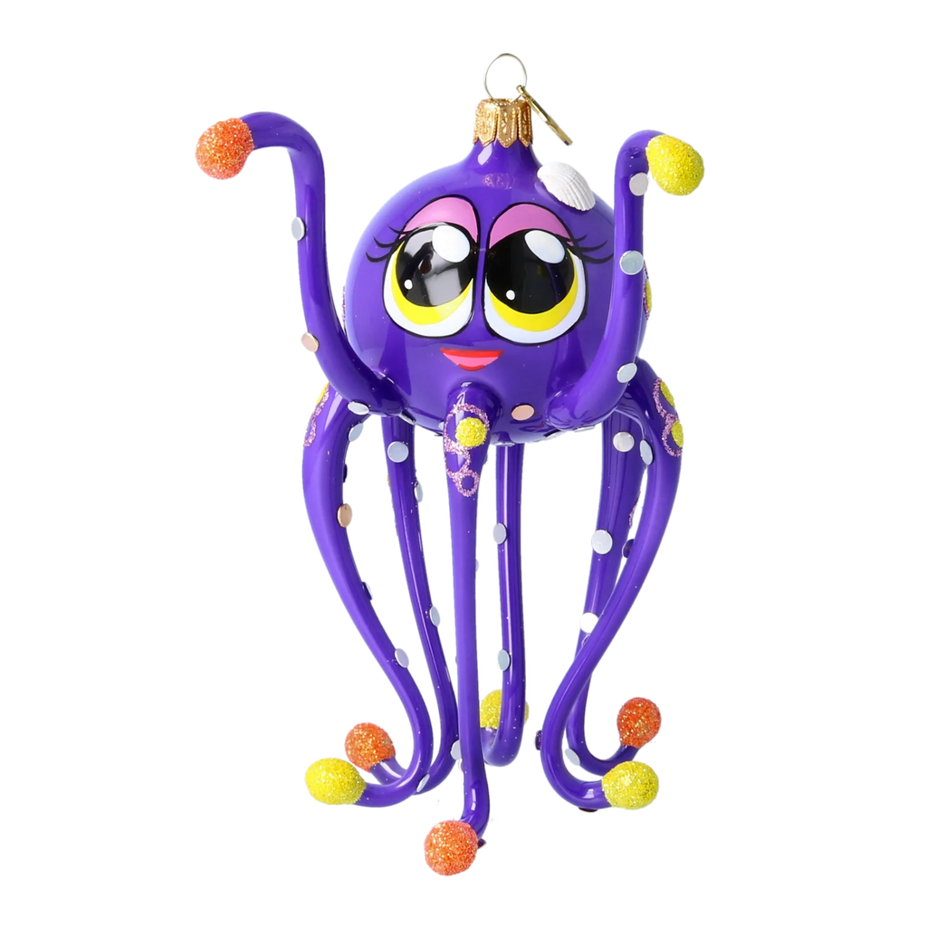 Curious Indigo Nomad | Hand-Painted Glass Ornament | Blubom 2022-582