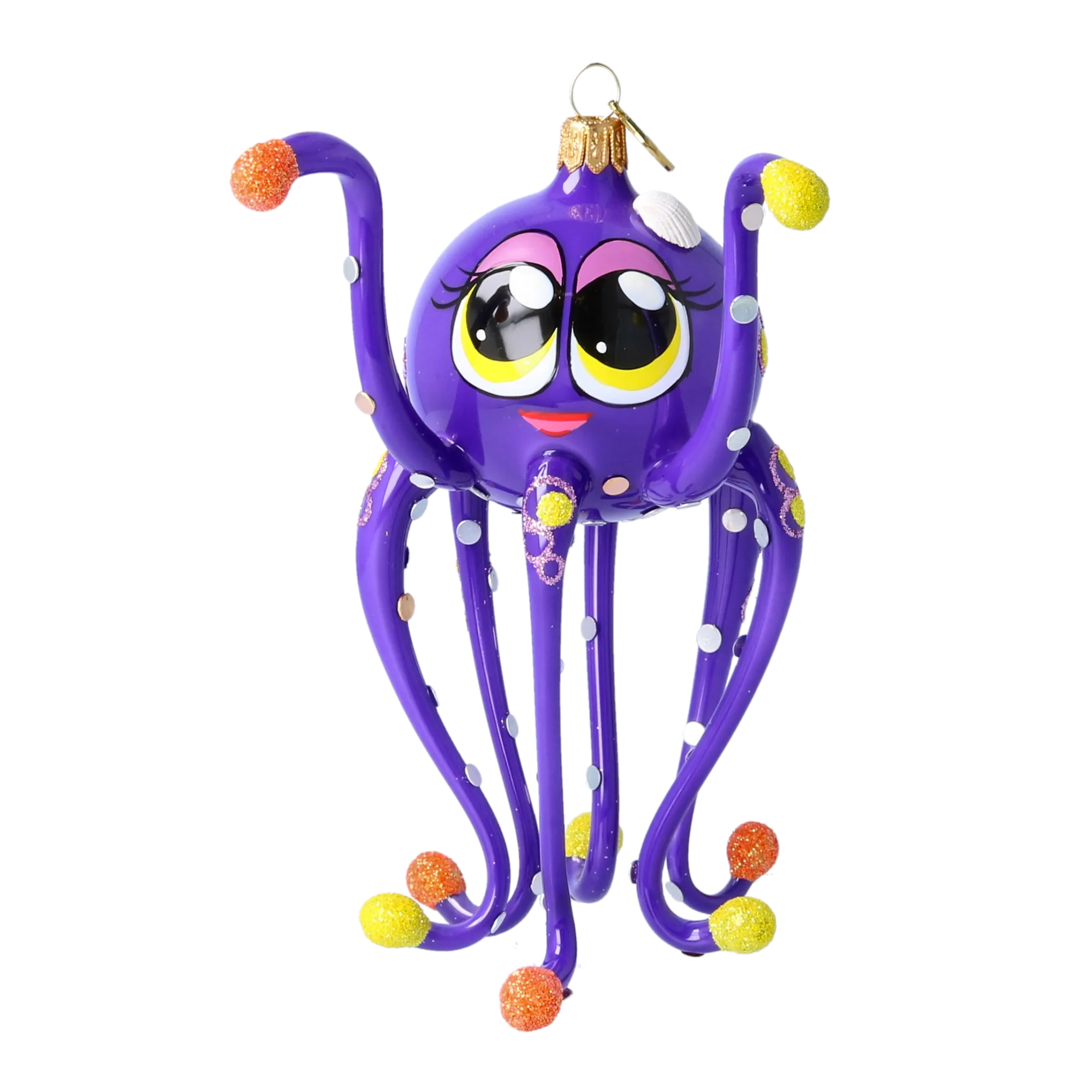 Ocean Diva Ornament  Handmade Glass Christmas ornament octopus 2022-582