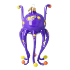 Curious Indigo Nomad | Hand-Painted Glass Ornament | Blubom 2022-582