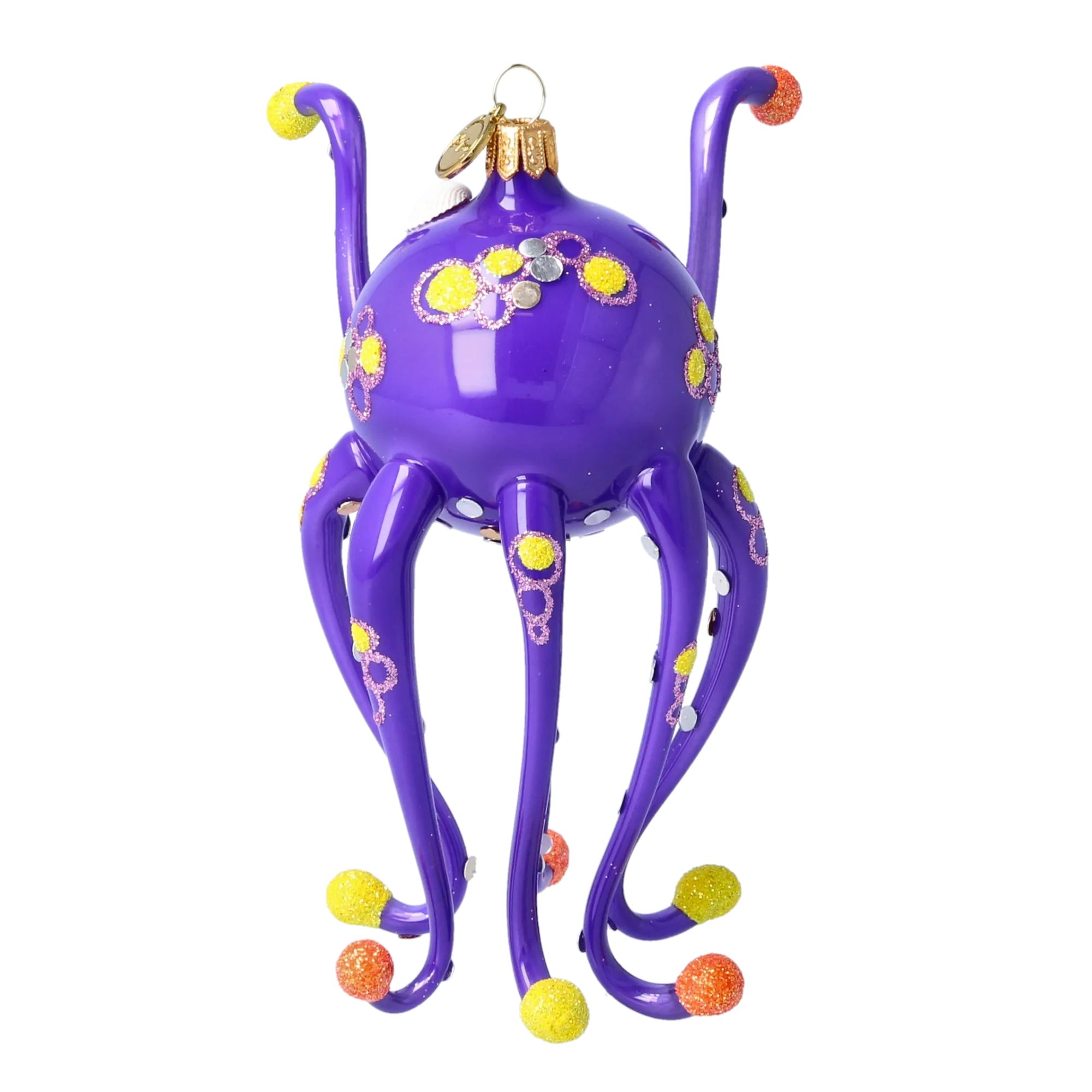 Ocean Diva Ornament  Handmade Glass Christmas ornament octopus 2022-582