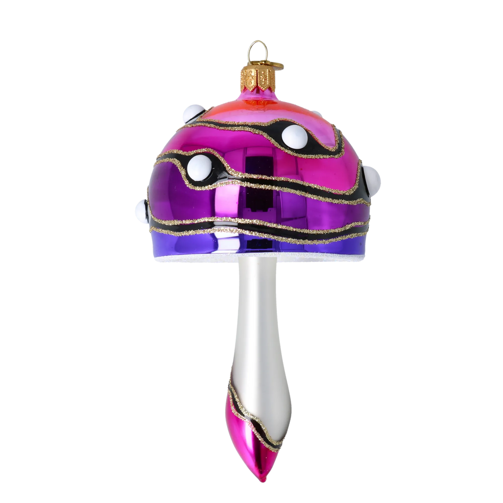 Midnight Forest Pulse | Hand-Painted Glass Ornament | Blubom 2022-588