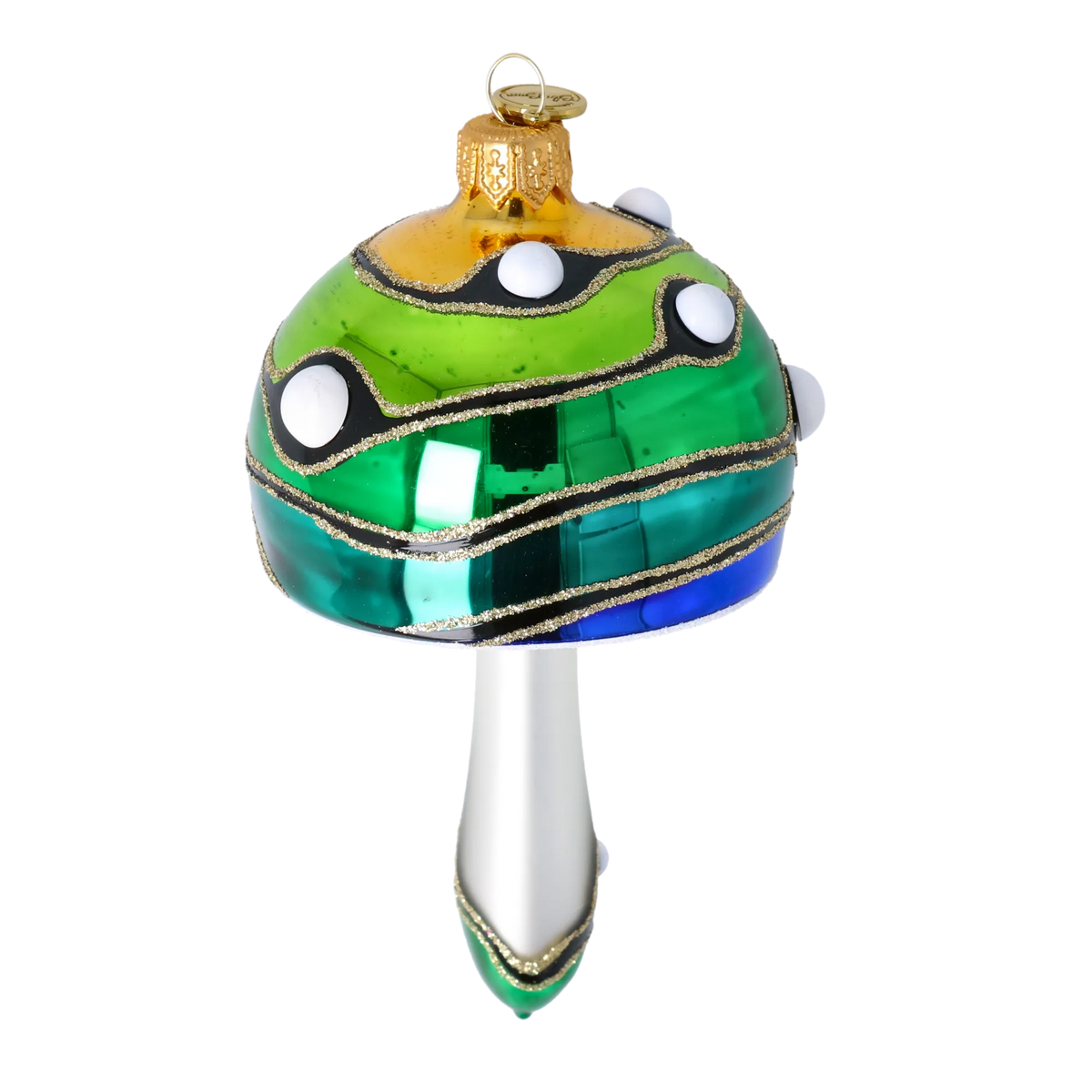 Hypnotic Toadstool | Hand-Painted Glass Ornament | Blubom 2022-589