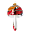 Load image into Gallery viewer, Forest Mushroom. Handmade Glass Christmas ornament. 2022-591
