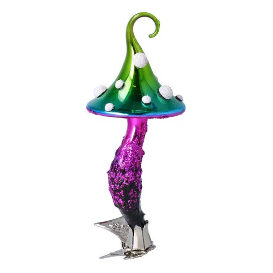 Emerald Amethyst Toadstool Premium christmas glass ornament 2022-592