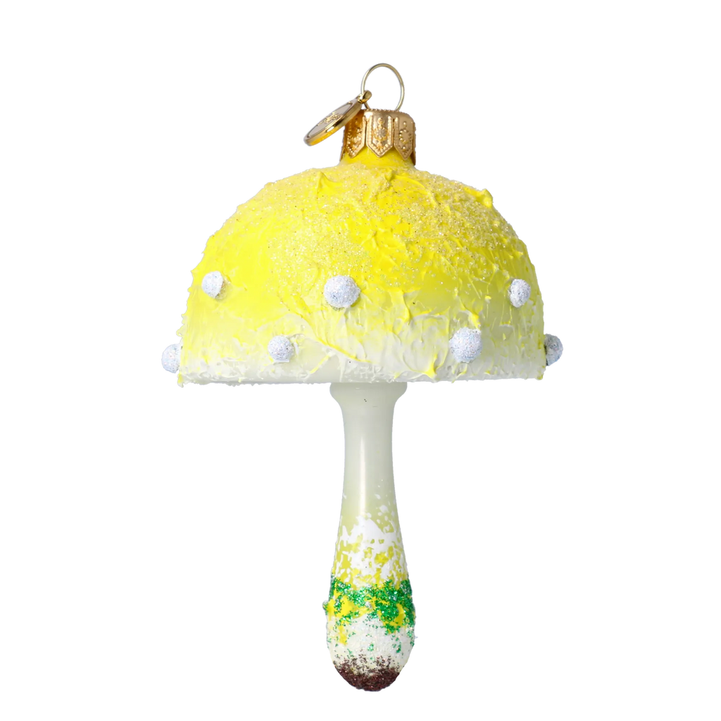 Saffron Frost Sprout | Hand-Painted Glass Ornament | Blubom 2022-593