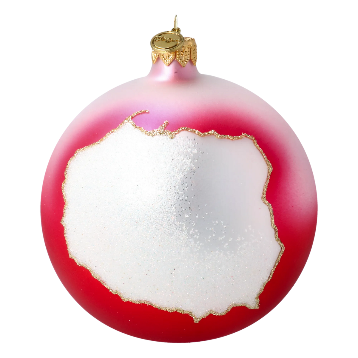 Crimson Ancestral Pulse | Hand-Painted Glass Ornament | Blubom 2022-596