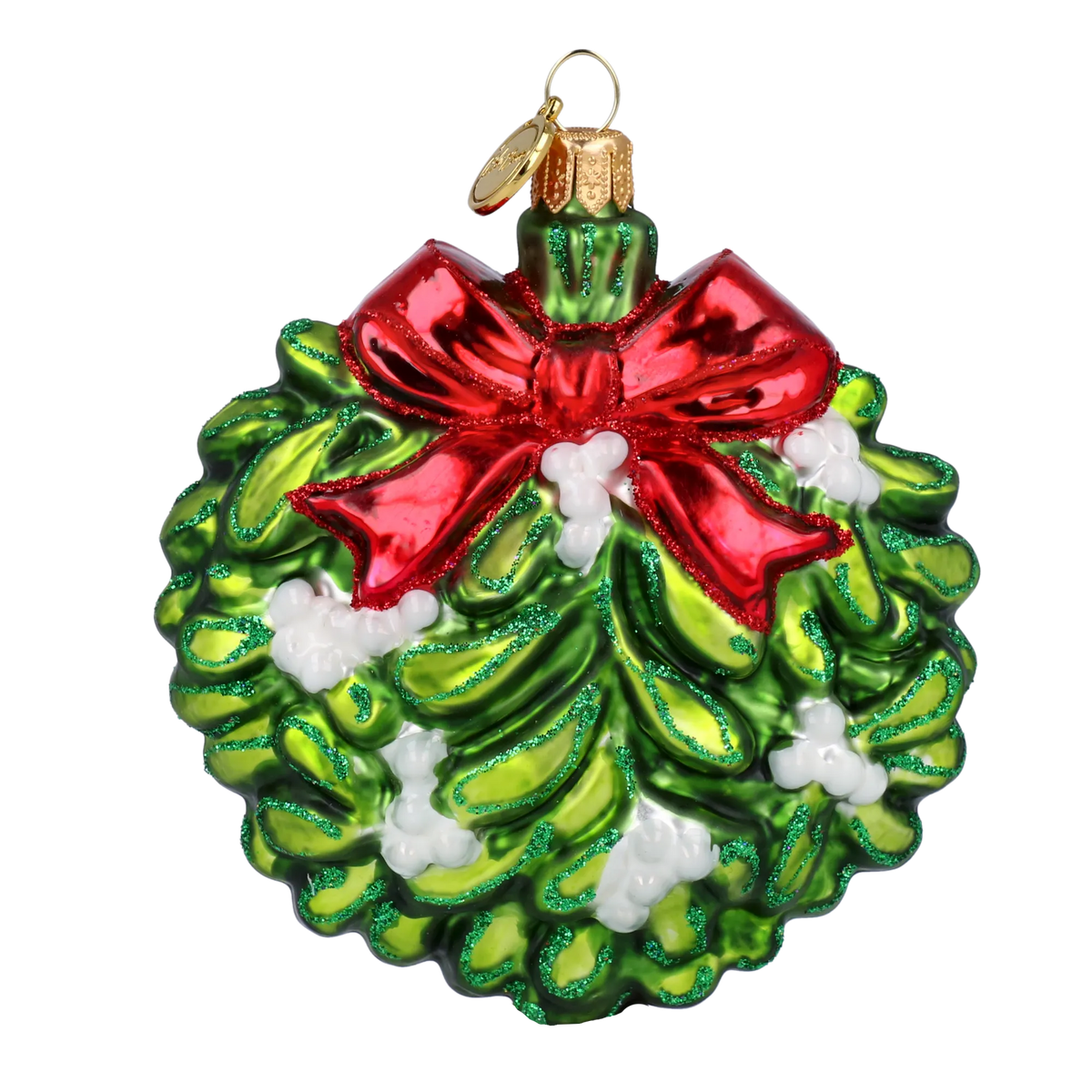 Secret Mistletoe Vow | Hand-Painted Glass Ornament | Blubom 2022-600