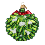 Secret Mistletoe Vow | Hand-Painted Glass Ornament | Blubom 2022-600