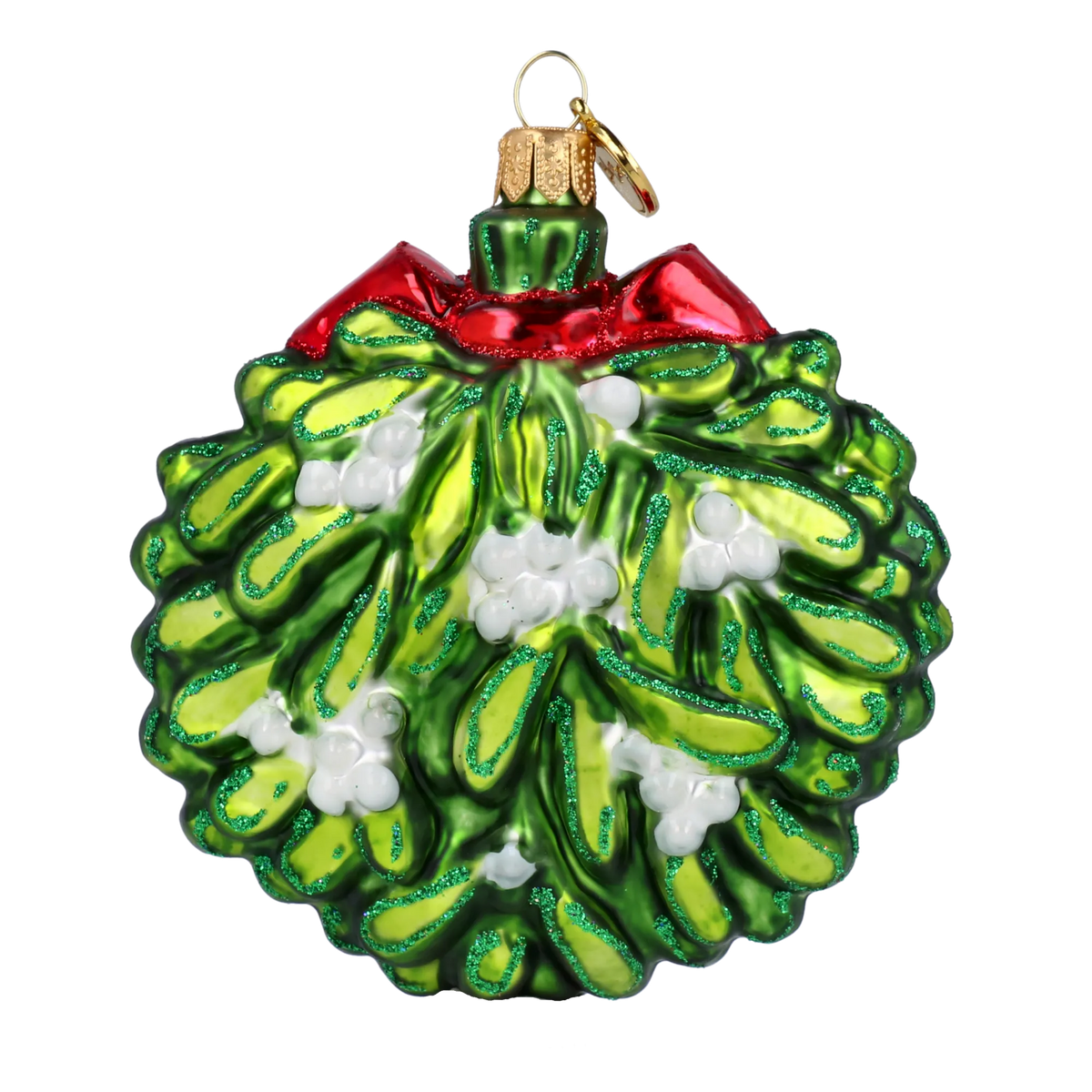 Secret Mistletoe Vow | Hand-Painted Glass Ornament | Blubom 2022-600