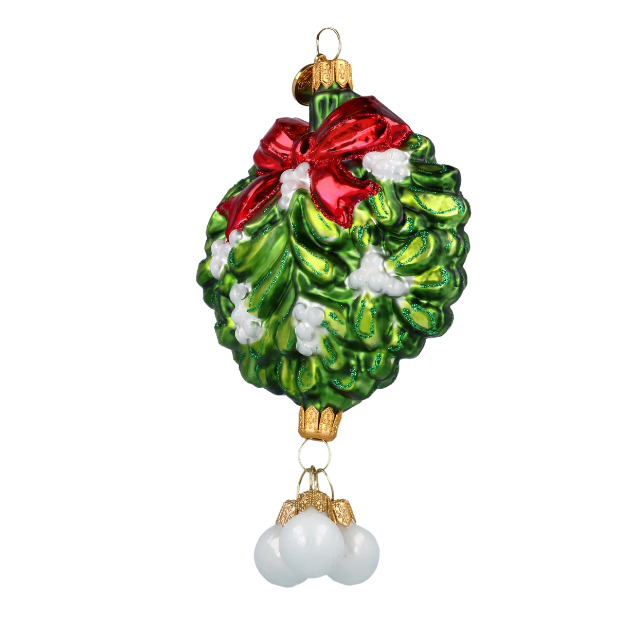 Verdant Tryst | Hand-Painted Glass Ornament | Blubom 2022-602