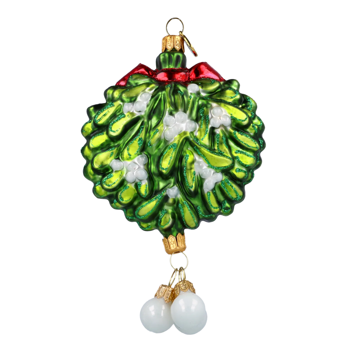 Verdant Tryst | Hand-Painted Glass Ornament | Blubom 2022-602