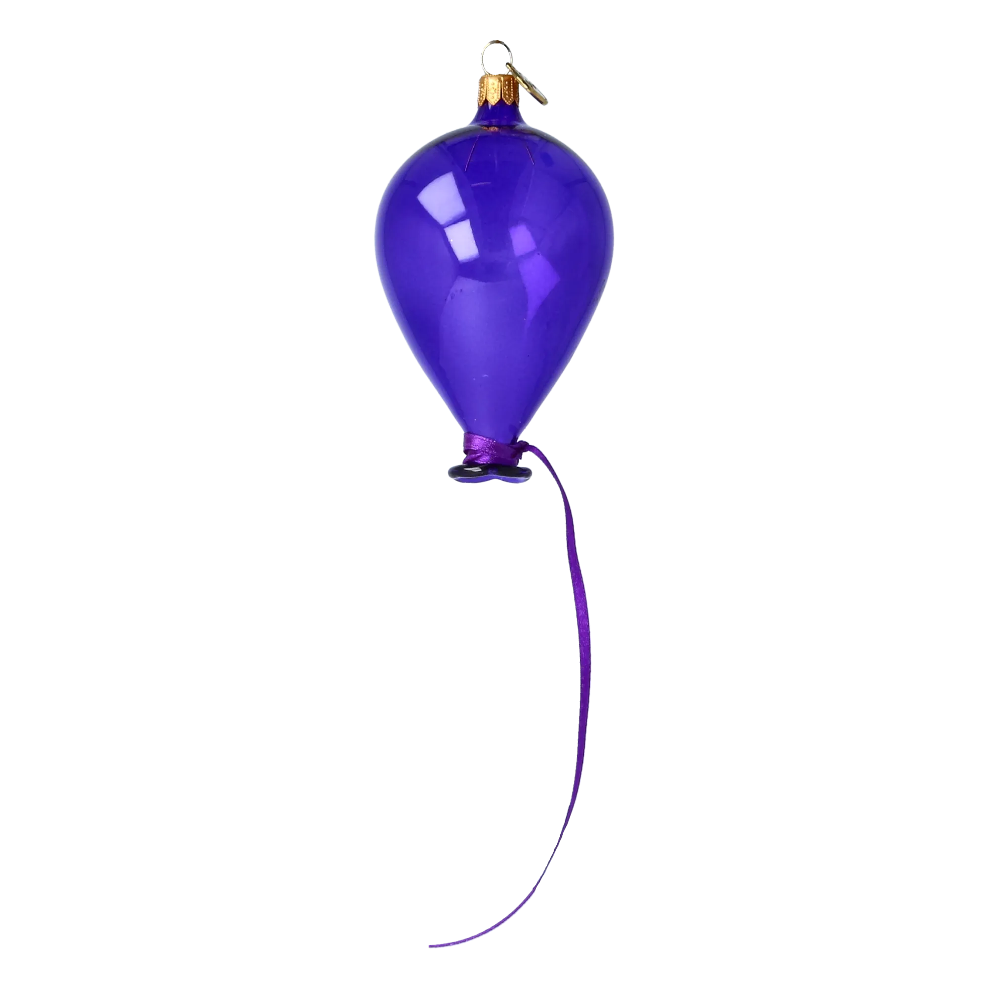 Indigo Ascent | Hand-Painted Glass Ornament | Blubom 2022-619