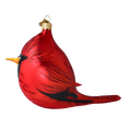 Bild in die Galerieansicht laden, Cardinal of the Winter Garden. Handmade Glass Christmas ornament. 2022-620
