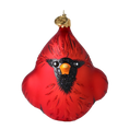 Bild in die Galerieansicht laden, Cardinal of the Winter Garden. Handmade Glass Christmas ornament. 2022-620
