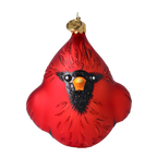 Cardinal Crimson Shadow | Hand-Painted Glass Ornament | Blubom 2022-620