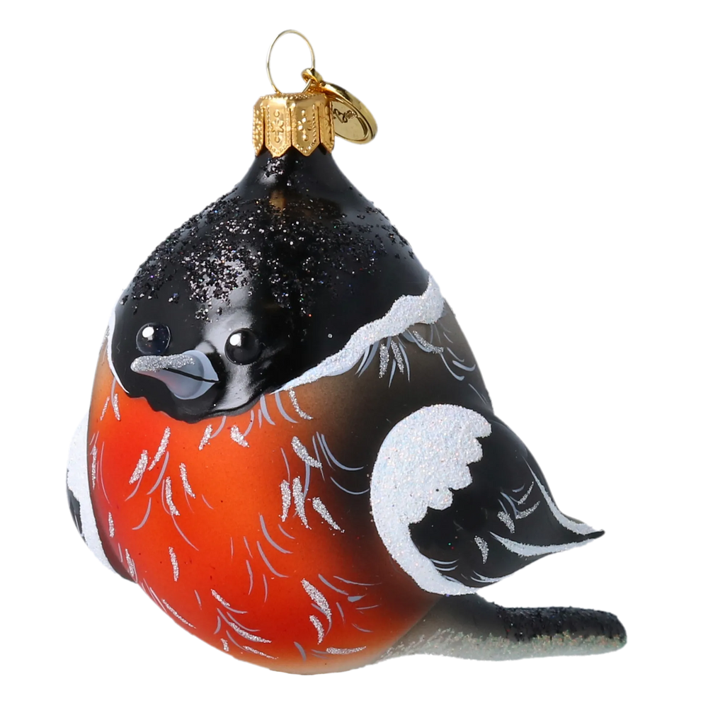 Vigilant Songbird | Hand-Painted Glass Ornament | Blubom 2022-621