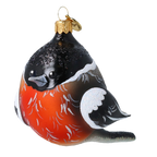 Vigilant Songbird | Hand-Painted Glass Ornament | Blubom 2022-621