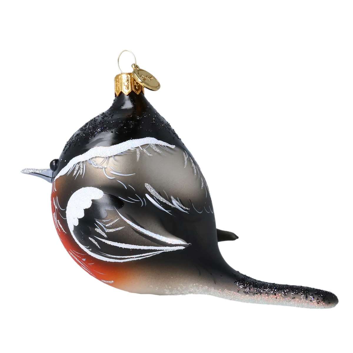 Vigilant Songbird | Hand-Painted Glass Ornament | Blubom 2022-621
