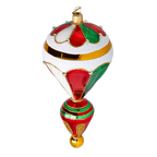 Crimson Meridian | Hand-Painted Glass Ornament | Blubom 2022-624