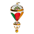 Gilded Ivory Zenith | Hand-Painted Glass Ornament | Blubom 2022-626