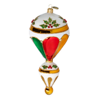 Gilded Ivory Zenith | Hand-Painted Glass Ornament | Blubom 2022-626