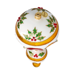 Gilded Ivory Zenith | Hand-Painted Glass Ornament | Blubom 2022-626