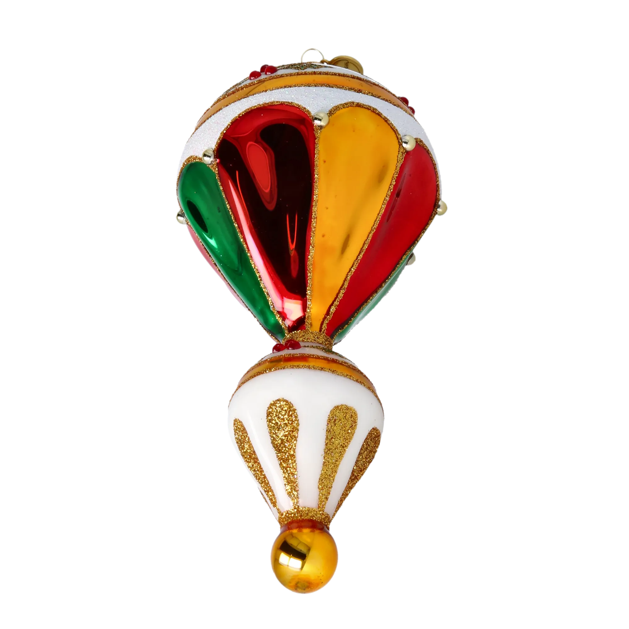 Gilded Ivory Zenith | Hand-Painted Glass Ornament | Blubom 2022-626