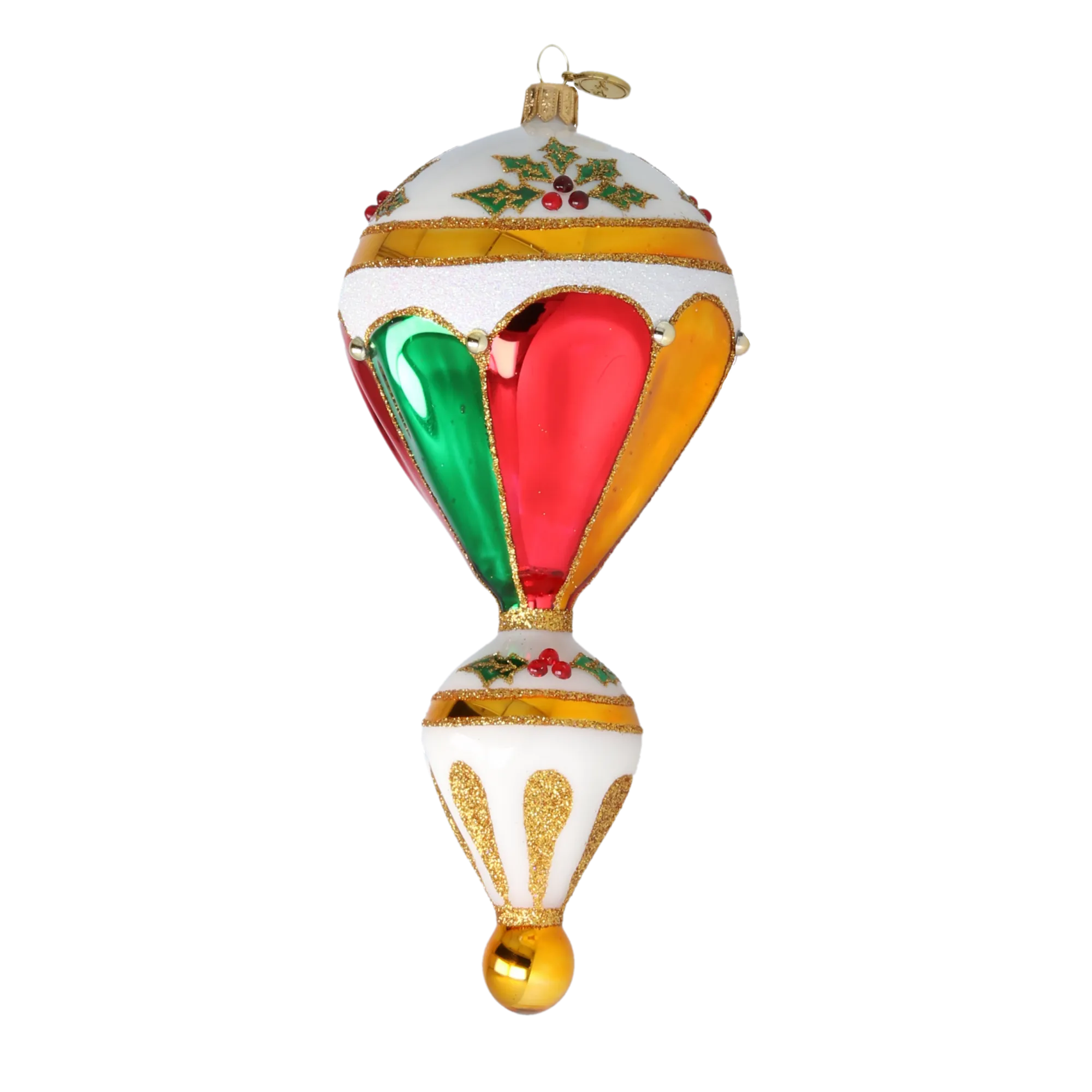 Gilded Ivory Zenith | Hand-Painted Glass Ornament | Blubom 2022-626