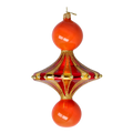 Amber Gilded Solstice | Hand-Painted Glass Ornament | Blubom 2022-629