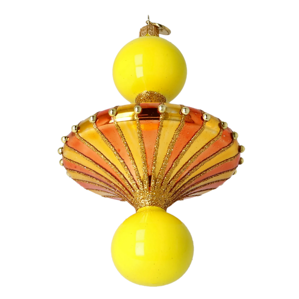Citron Solstice | Hand-Painted Glass Ornament | Blubom 2022-630