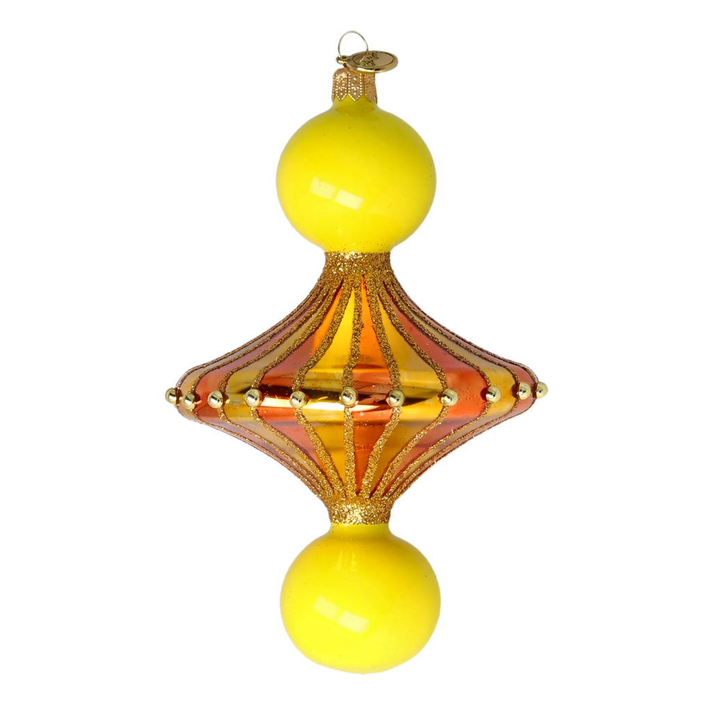 Citron Solstice | Hand-Painted Glass Ornament | Blubom 2022-630