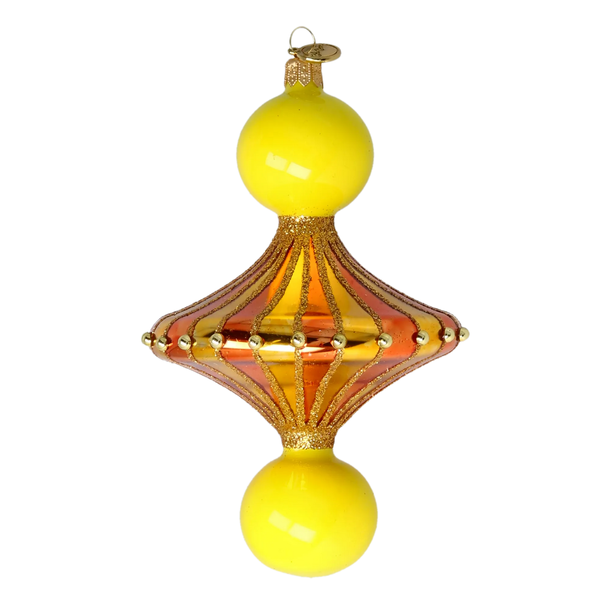 Citron Solstice | Hand-Painted Glass Ornament | Blubom 2022-630