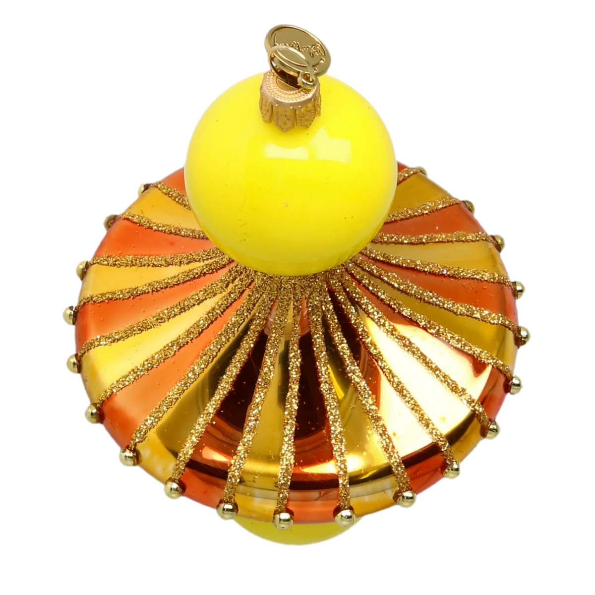 Citron Solstice | Hand-Painted Glass Ornament | Blubom 2022-630