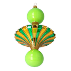 Verdant Meridian | Hand-Painted Glass Ornament | Blubom 2022-631