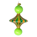 Verdant Meridian | Hand-Painted Glass Ornament | Blubom 2022-631