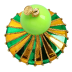 Verdant Meridian | Hand-Painted Glass Ornament | Blubom 2022-631
