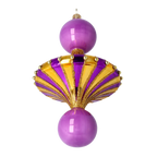 Gilded Amethyst Aria | Hand-Painted Glass Ornament | Blubom 2022-632