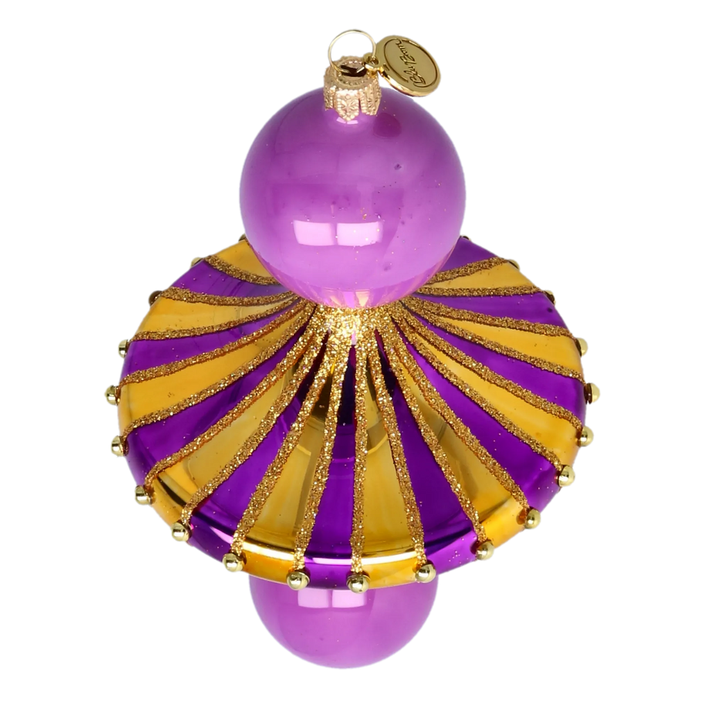 Gilded Amethyst Aria | Hand-Painted Glass Ornament | Blubom 2022-632
