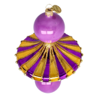 Gilded Amethyst Aria | Hand-Painted Glass Ornament | Blubom 2022-632