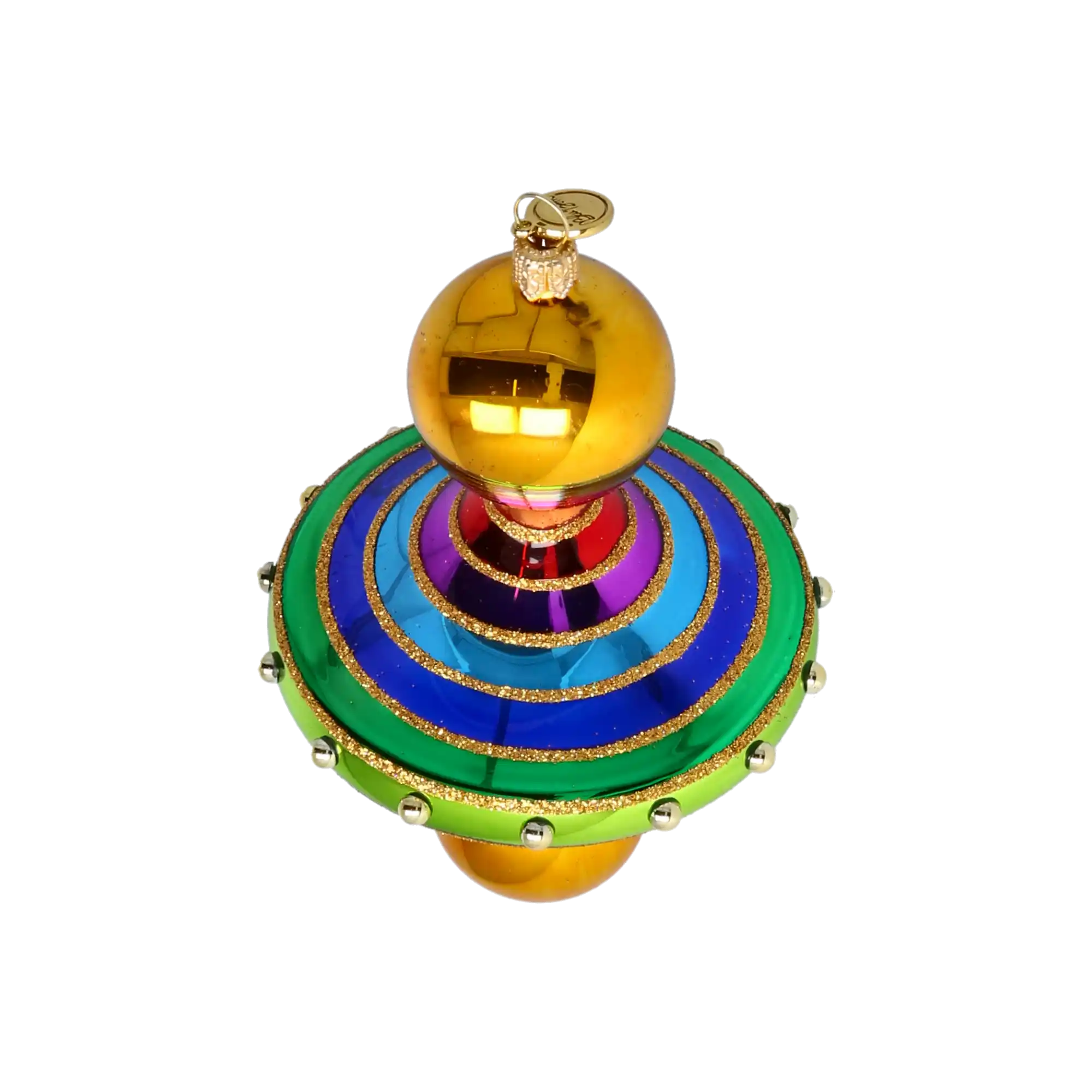 Colorful Swirl Handmade Glass Christmas ornament