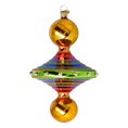 Load image into Gallery viewer, Colorful Swirl Handmade Glass Christmas ornament
