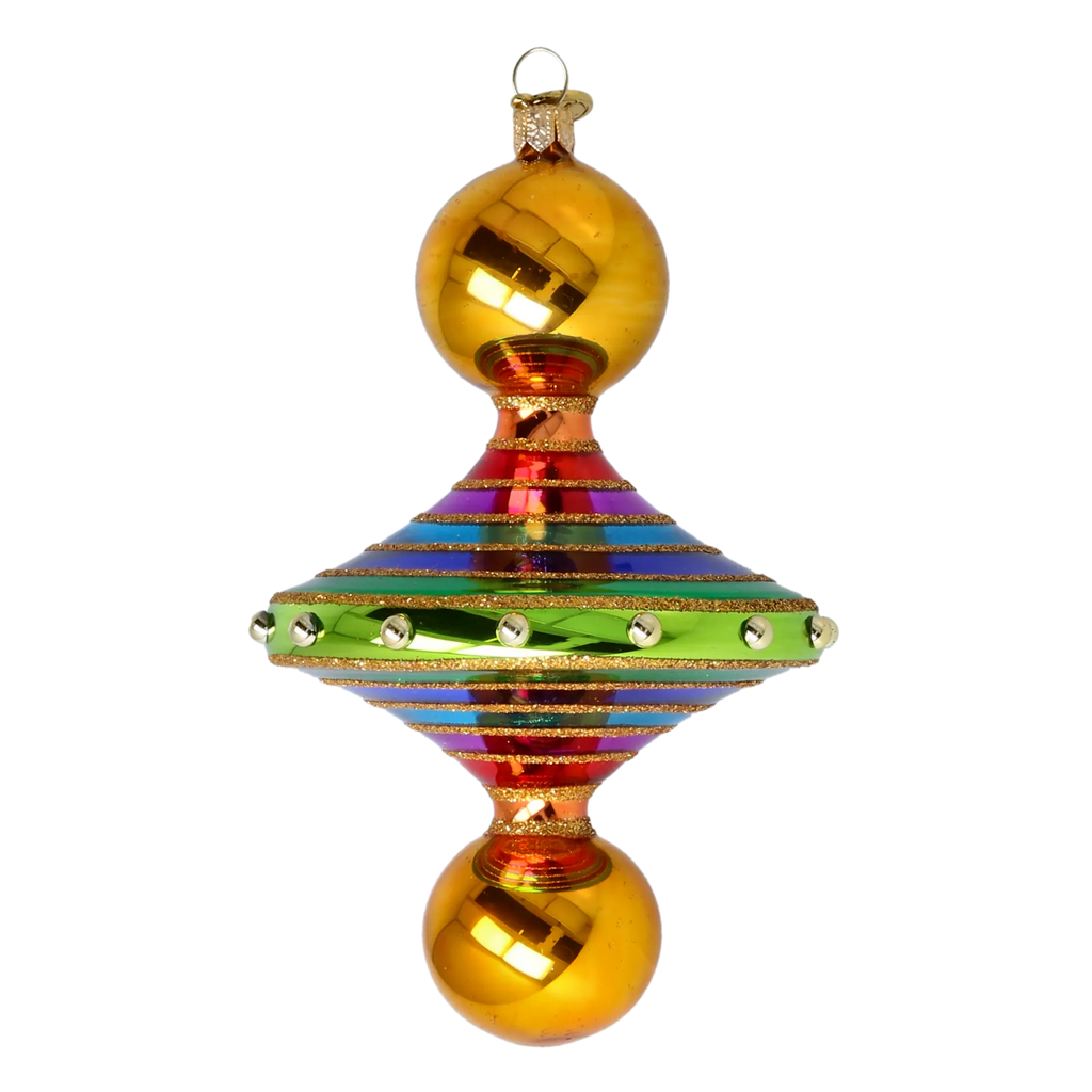 Amber Resonance | Hand-Painted Glass Ornament | Blubom 2022-633