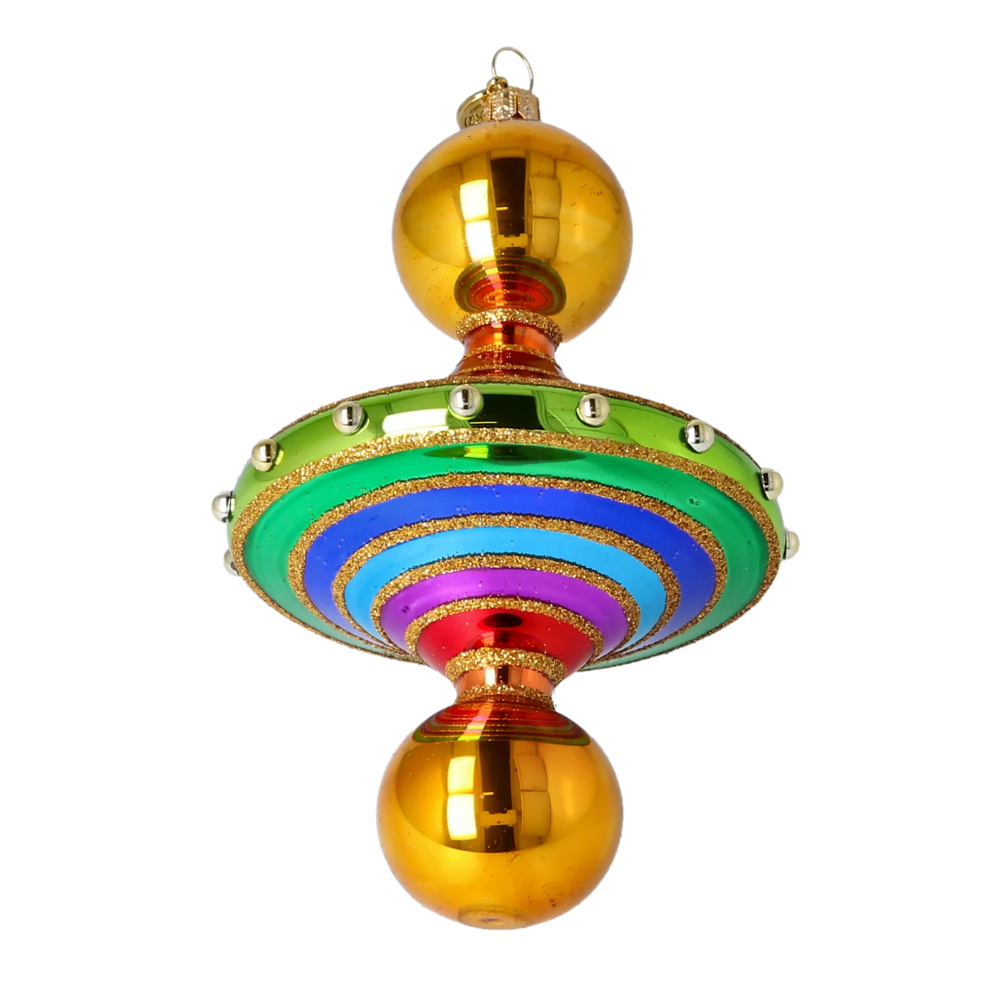 Amber Resonance | Hand-Painted Glass Ornament | Blubom 2022-633