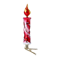 Clip-On Candle in Winter Robins