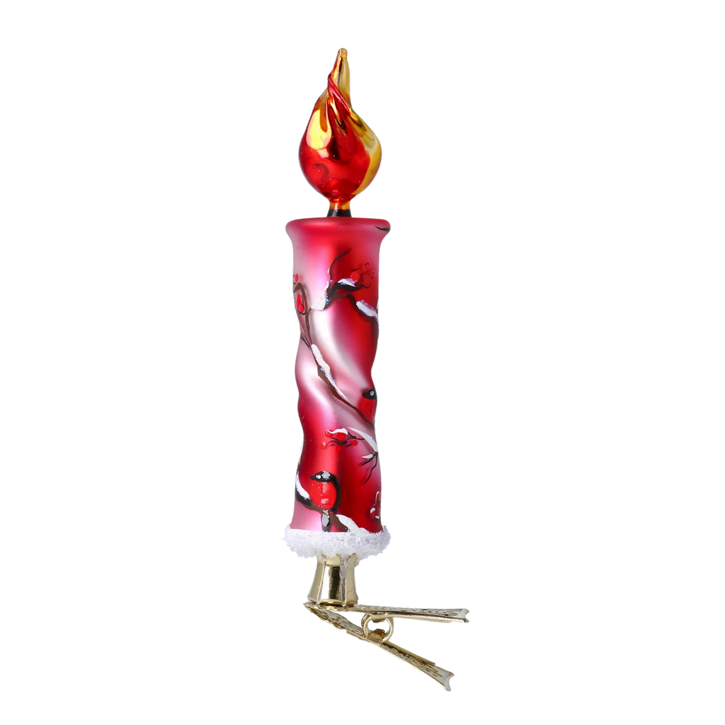 Crimson Vigil | Hand-Painted Glass Ornament | Blubom 2022-635