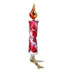 Crimson Vigil | Hand-Painted Glass Ornament | Blubom 2022-635
