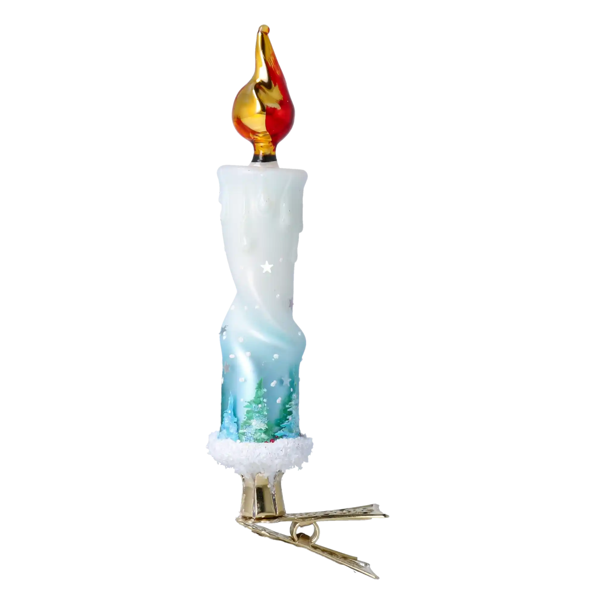 Winter Candle Magic Handmade Glass Christmas ornaments